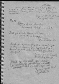 Cimatori B&B Guestbook